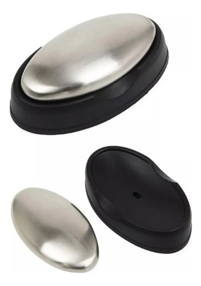 Jabon Acero Inoxidable Anti Olores C/ Base Jabonera Cocina 0