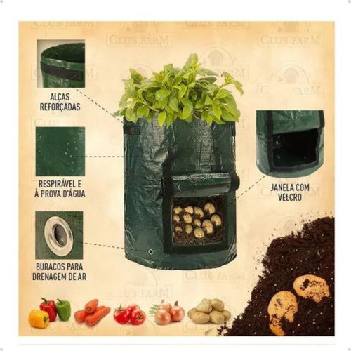 Kit 2 Sacos Para Plantio De Batata  - Growbag 1