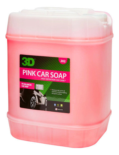 Shampoo Para Autos Pink Car Ph Neutro 3d Detailing 20 Litros 0