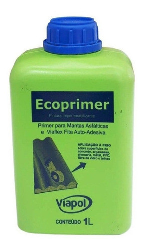 Ecoprimer Viapol Primer Para Telhado E Manta Asfáltica 1l 0