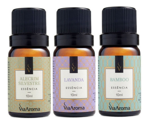 Essências Aromatizador Via Aroma Ambientes - Kit 3 Unidades 0