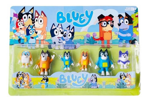 Bluey And Friends Bingo Heleer Chilli Set Muñecos X 6 0