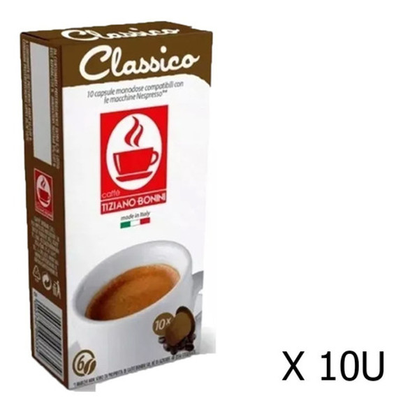 Cafe 10 Capsulas Clasico Nespresso Compatibl Cafe Bonini X10 0