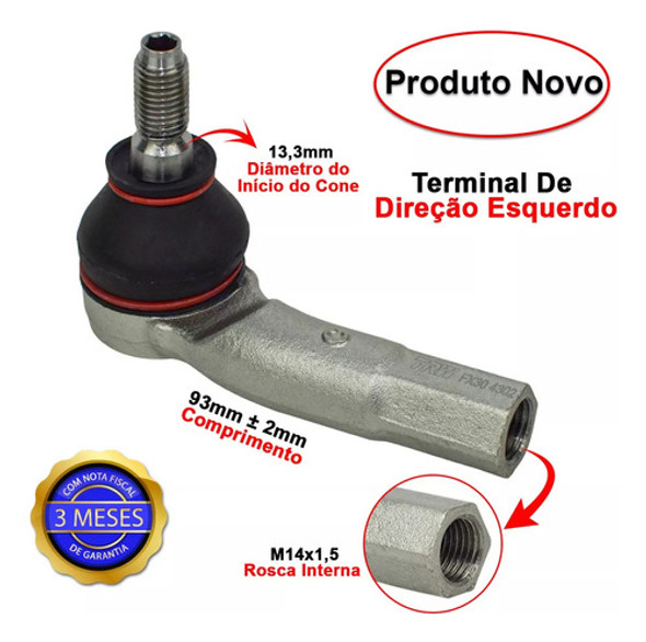 Terminal Direção Gol G5 2009 2010 2011 2012 2013 14 Esquerdo 1