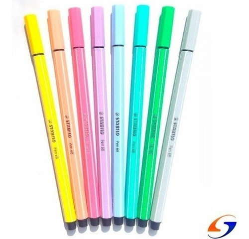 Marcador Stabilo Pen 68 Pastel Pack X5 Serviciopapelero 0