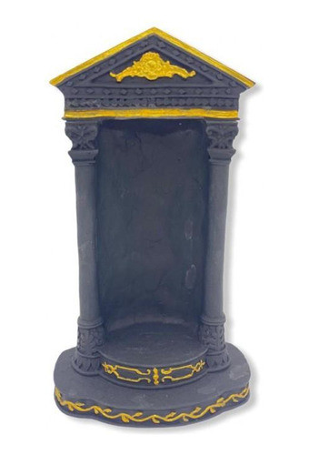 Oratório Em Resina 24 Cm Preto E Dourado 0