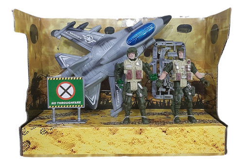 Set Militar Juguete Mediano Avion Con Soldados Toys Palace 0