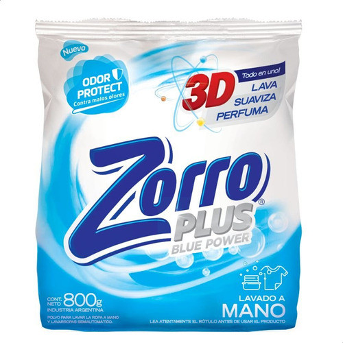 Detergente En Polvo Zorro Plus Blue Power - Mejor Precio 1
