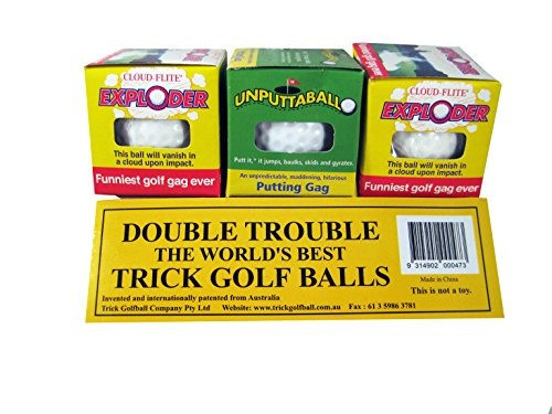 Trick Exploding & Unputtable Golf Ball 3 Pack 0