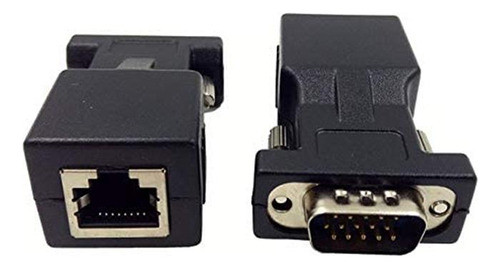 Haokiang - Adaptador De Extensor Vga Macho De 15 Pines A Con 0