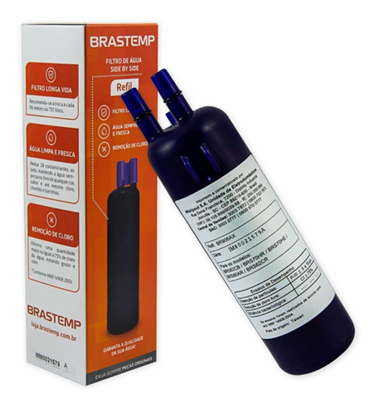 Filtro Água Interno Refil Side By Syde Brastemp Original 0 Filtro Água Interno Refil Side By Syde Brastemp Original 0
