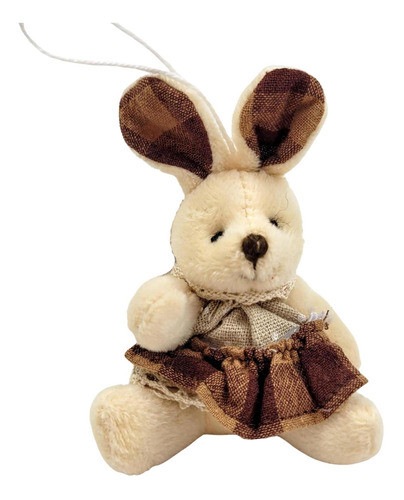Mini Coelha Marrom Pendente 10x6x5cm Enfeite De Páscoa 0