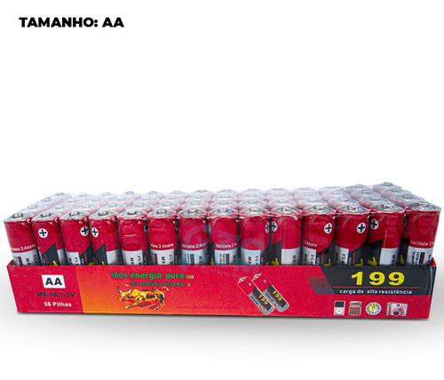 Pilhas Aa 199 1,5v Eficiente Caixa Com 56 Unidades 1