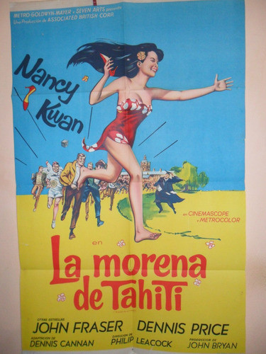 Poster Pelicula * La Morena De Tahiti * Antiguo  Original 0