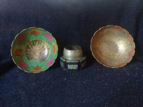 Cuencos De Bronce De La India +un Saumador Lotex3 0