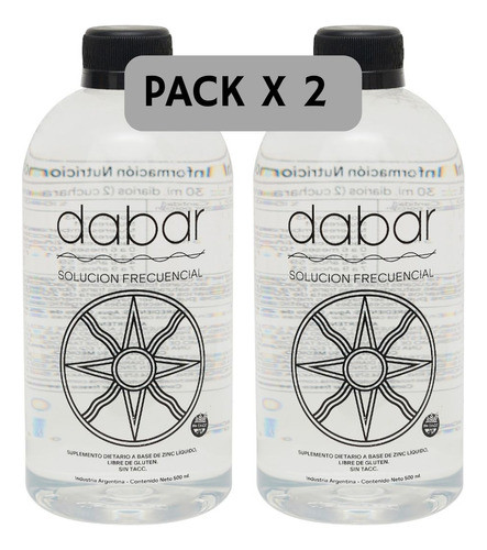 X 2 Solucion Frecuencial | Dabar | X 500 Ml | Zinc | Ormus 1