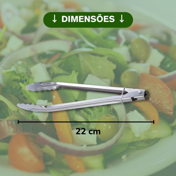 Kit 2 Pegadores Inox De Salada Carne Culinaria 1 Kit 2 Pegadores Inox De Salada Carne Culinaria 1