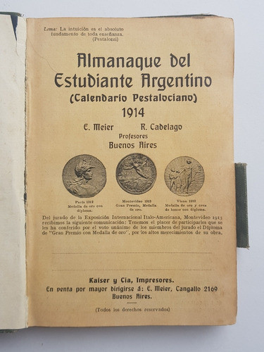 Almanaque Del Estudiante Argentino. 55016 1