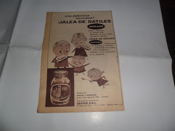 Antigua Publicidad 1960 Coveco Avalos Rodriguez Jalea Datil 0 Antigua Publicidad 1960 Coveco Avalos Rodriguez Jalea Datil 0