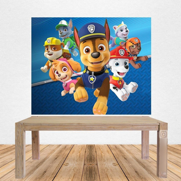 Fondo De Tela Para Eventos Paw Patrol,decoración Cumpleaños 1