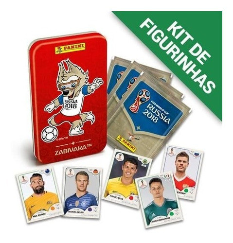 Álbum Copa 2018 + Lata Mascote Zabivaka + 120 Figurinhas 1