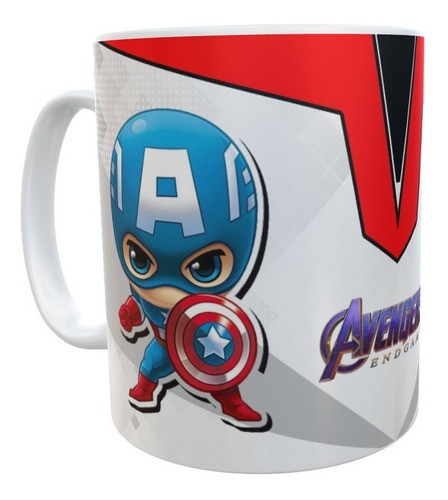 Taza Cerámica Capitan America Animado Sublimada Varios Mod 1