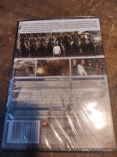 El Planeta De Los Simios Confrontación Dvd Nuevo 1