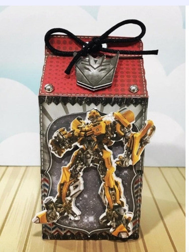 25 Cajitas Milk Box De Transformers 1