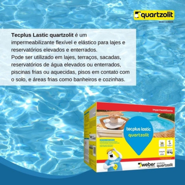 Impermeabilizante Tecplus Piscina/laje 18kg - Quartzolit 1