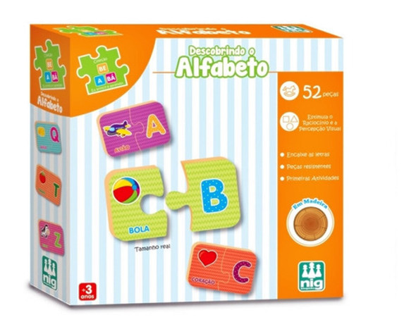 Jogo Pedagógico Descobrindo O Alfabeto 0421 - Nig Brinquedos 0