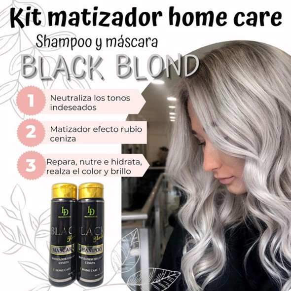 Matizador Black Shampo Y Mascara Cabellos Rubios Ceniza 0 Matizador Black Shampo Y Mascara Cabellos Rubios Ceniza 0