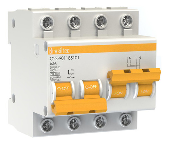 Kit C/2 Chave De Transferência Manual 63a 2 Polos - Série 7 0
