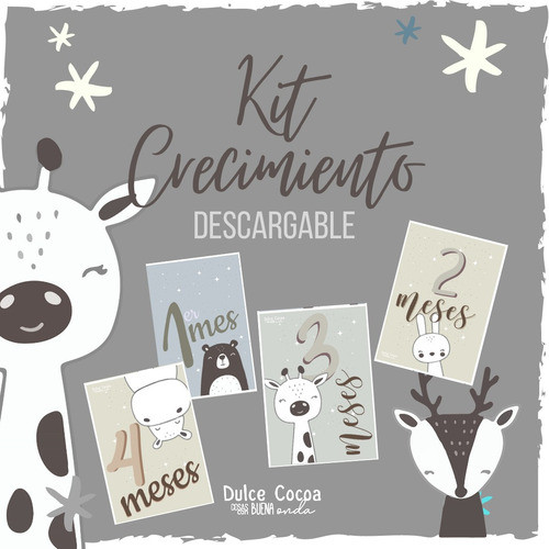 Kit Crecimiento Imprimible Descargable 12 Meses 0