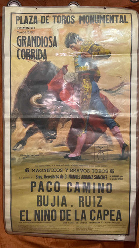 Cartel Original Corrida D Toros Afiche España Forrado Único 0