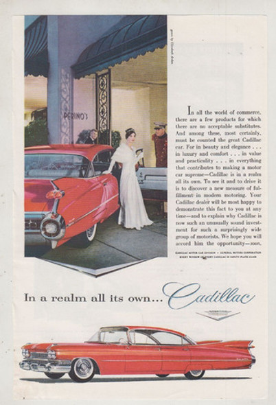 1959 Publicidad Automovil Cadillac Clasico Vintage Ephemera 0