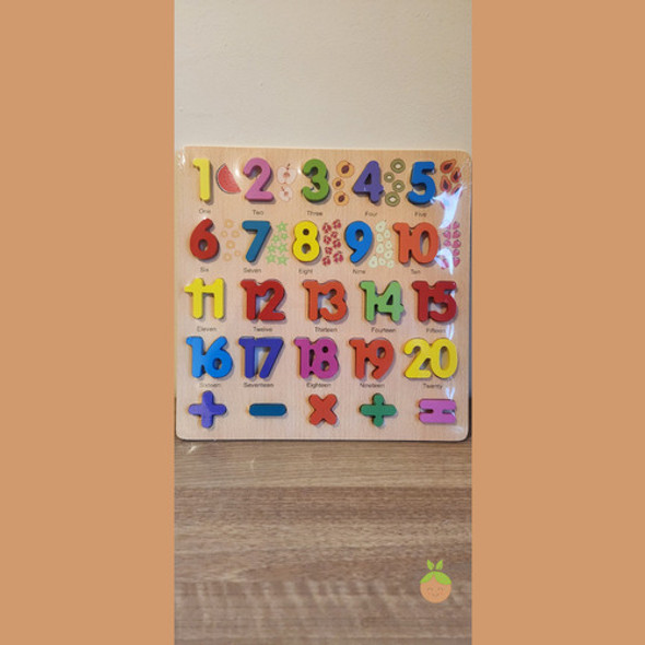 Tablero De Números En Español E Inglés Con Diseños 30x30cm. 1
