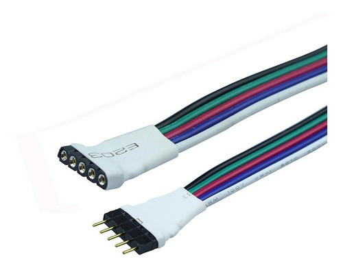 2 X Conector Hebilla Rgbw Con Cable 5 Hilos Para Tira Led 1