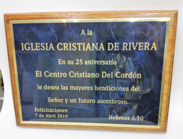 Placas De Reconocimiento Bronce Metalex Bronce Marmolado 0