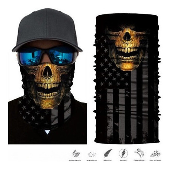 Sombreros 3d Cráneo Cara Máscara Bufanda Mágica Cuello Polai 1