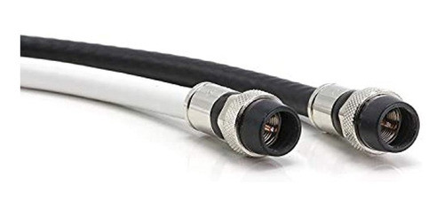The Cimple Co - 75 Pies, Cable Coaxial Rg6 Negro - Hecho En 1