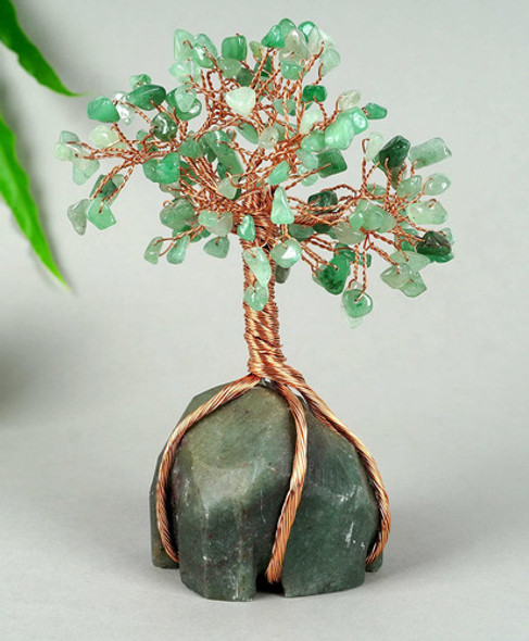 Reikiera Árbol Piedra Alambre Cobre Aventurina Verde Árbol 1