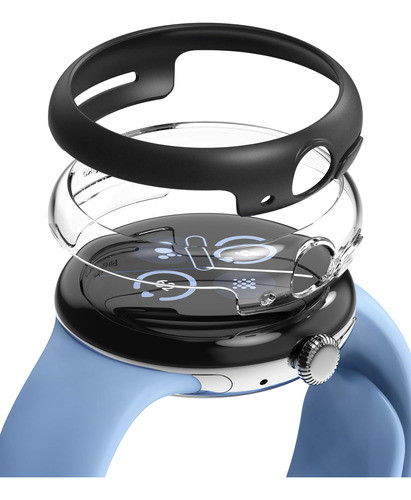 Funda Ringke Para Google Pixel Watch 2 Transparente + Negro 0