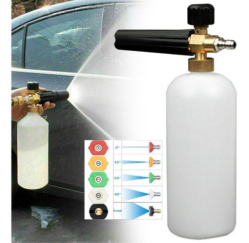 Botella Espuma Para Hidro + 5 Punteros Lavado Autos Pack R2 0