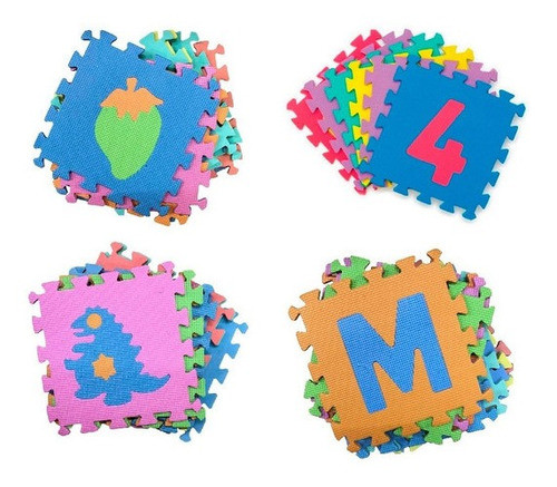 Piso Goma Eva Alfombra Encastrable Bebe 30x30cm X40 Unidades 1