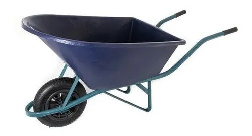 Carretilla Plástica Obra  Rueda Neumatica Inflable 90lts 0