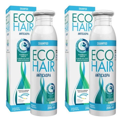 Combo X2 Ecohair Shampoo Anticaspa 200 Ml 0