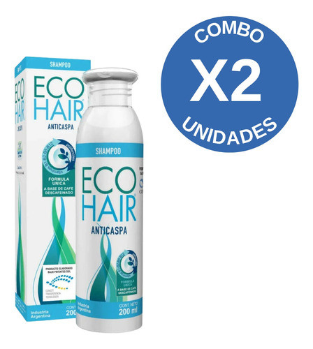 Combo X2 Ecohair Shampoo Anticaspa 200 Ml 1