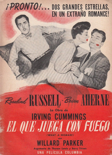1944 Cine Hoja Publicidad Rosalind Russell What A Woman 0