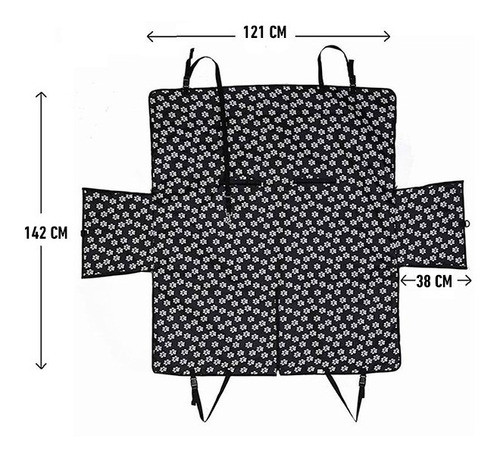 Funda Cubre Asiento Para Auto Perro Resistente Lavable 1