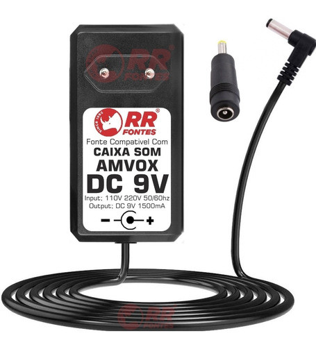 Carregador Fonte Dc 9v Para Caixa Amvox Aca 185 New X Aca185 1